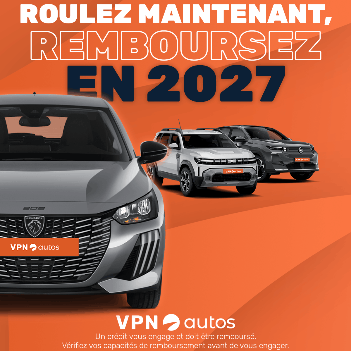 VPN Autos : roulez maintenant, remboursez en 2027, offre du 1er au 19 novembre 2026